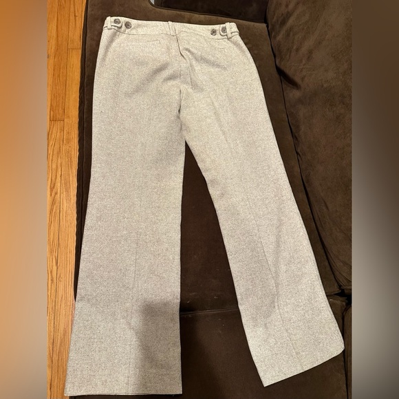 Banana Republic Tan Light Straight Wide Leg Low Rise Wool  Dress Pants Sz 8P - Picture 2 of 12